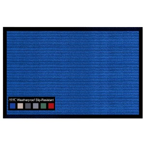 A1HC Indoor Outdoor Doormat, Non-Slip Rubber Mat for Entrance, Patio, Garage and Office - Stripe - 1 of 4