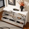 Hitow Chest of Drawers 9 Drawer Horizontal Dresser Wooden Dresser Minimalist Hidden Handle Design - 3 of 4