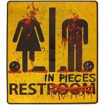 Bloody Restroom Sign Sticker - Halloween, Haunted House and Horror Themed Parties Bathroom Door Decoration