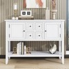 CAVINAS Ample Console Table with Four Small Drawers,Vintage Entryway Table with Bottom Shelf,Console Table for Living Rooms - 2 of 4