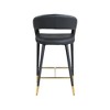 Meridian Furniture,Destiny Black Vegan Leather Stool - 2 of 4