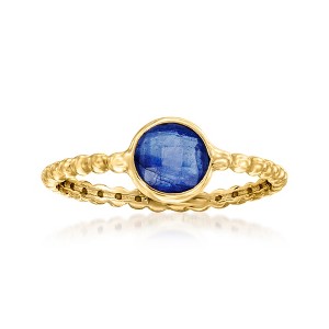 Ross-Simons 1.00 Carat Sapphire Beaded Ring in 14kt Yellow Gold - 1 of 4