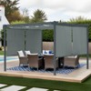 Aoodor Outdoor Pergola with Retractable Canopy, Aluminum Frame, 4 Pieces Patio Sun Shade Shelter for Backyard, Deck - 2 of 4