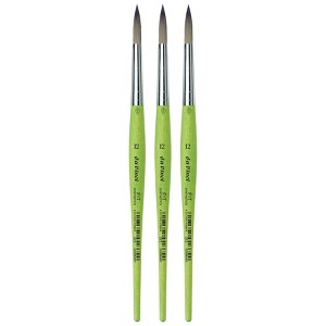 da Vinci FIT Synthetics Student Brush, Synthetic, Acrylic & Tempera, Round, Series 373, Size 12, Pack of 3 - 1 of 3