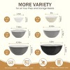 Bowls with Lids Set, 12 Piece Plastic Mixing Bowls Set, Nesting Mixing Bowl for Space Saving Storage, Ideal for Cooking, Baking, Food Prep (Gray) - 2 of 4