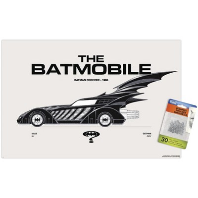Trends International DC Comics Batman: 85th Anniversary - The Batmobile 1995 Unframed Wall Poster Prints