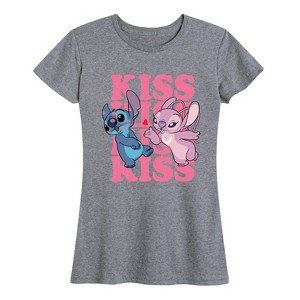 Women's - Lilo and Stitch - Kiss Short Sleeve Graphic T-Shirt - 1 of 4