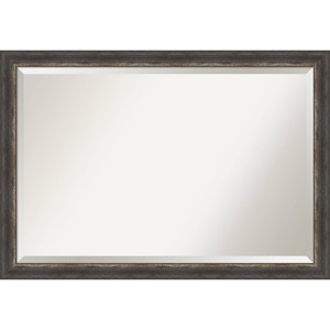 40"x28" Bark Rustic Char Narrow Framed Wall Mirror Brown - Amanti Art: Beveled, No Assembly Required - 1 of 4