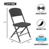 Lifetime Commercial Grade Folding Chair with Bypass Frame, 4-Pack, Black (81159) - 2 of 4