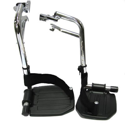 Invacare Wheelchair Legrest with Heel Loops, Swing-Away Design & Flip-Up Composite Footplate