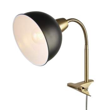20" Zuri Clip-Arm Table Lamp with Shade Black - Globe Electric