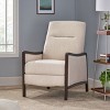 KWPZQEB Mid-Century Modern Push Back Recliner, Fabric Armchair with Hight Back & Footrest, Comfy Recliner Chair for Living Room, Bedroom - 4 of 4
