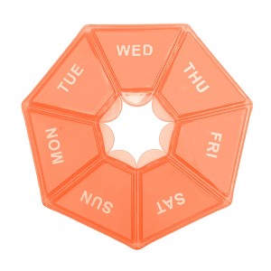 Unique Bargains 7 Grid Polygonal Pill Case 1 Pc - 1 of 4