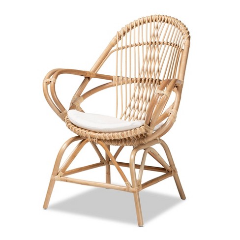 White best sale rattan chair