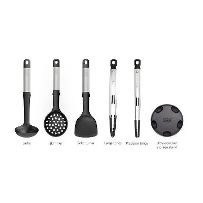 Joseph Joseph 5pc Elevate Fusion Silicone Utensil Set with Storage Stand: Stainless Steel Kitchen Utensils, Dishwasher-Safe — фото 5