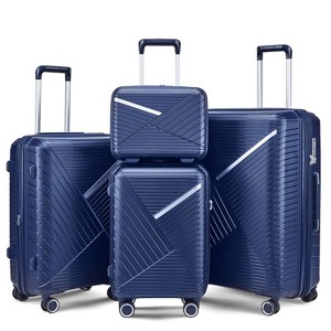 Kumasinova Premium PP Hardshell Suitcase Sets,4 Pcs Expandable Lightweight Spinner Luggage with TSA Lock,Airline-Approved,14/20/24/28" - 1 of 4