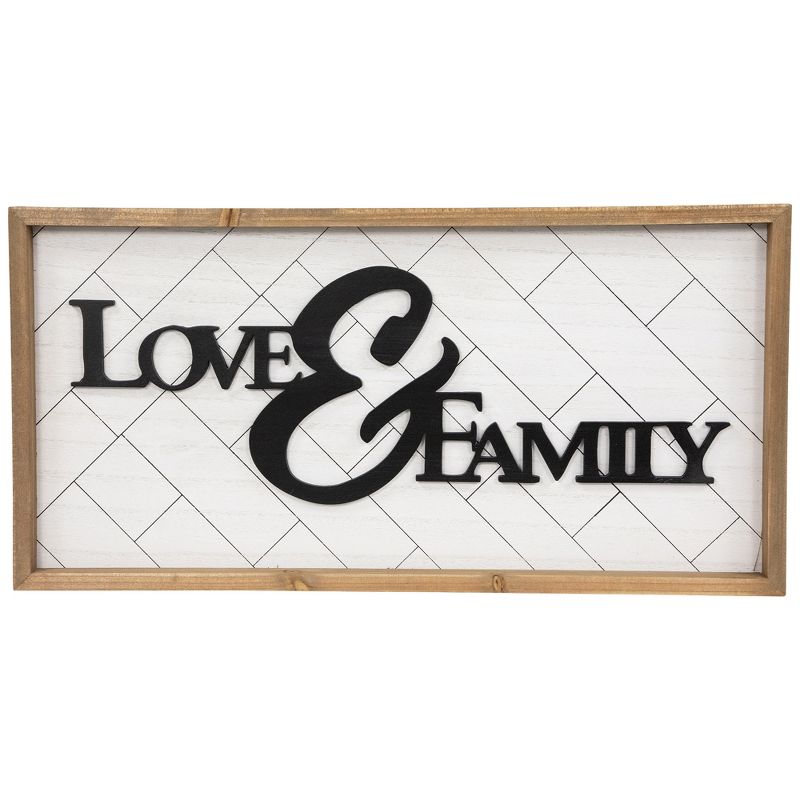 Northlight Love and Family Wooden Framed Wall Art - 19.5", 1 of 9