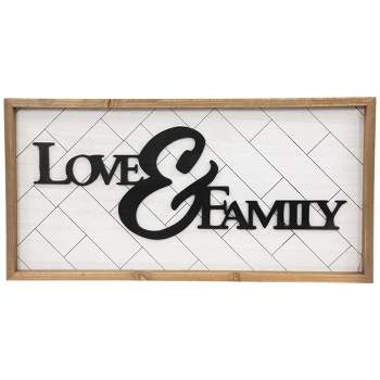 Northlight Love and Family Wooden Framed Wall Art - 19.5"