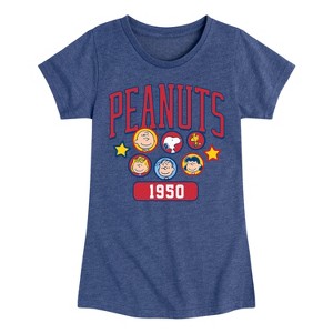 Girls' - Peanuts - Peanuts Crew Athletic Fitted Short Sleeve Graphic T-Shirt - 1 of 4