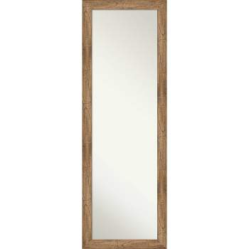 Amanti Art Owl Brown Narrow Non-Beveled Wood On the Door Mirror Full Length Mirror, Wall Mirror 51.5 in x 17.5 in.