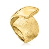 Ross-Simons Italian Textured and Polished 18kt Gold Over Sterling Wrap Ring - 4 of 4