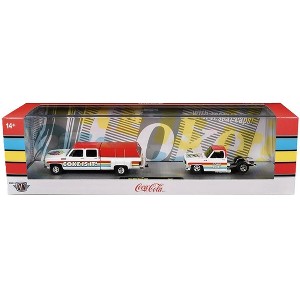 M2 Machines '73 GMC Sierra 3500 & '76 GMC Sierra Grande 15 SquareBody Auto Haulers Coca-Cola - 1 of 3