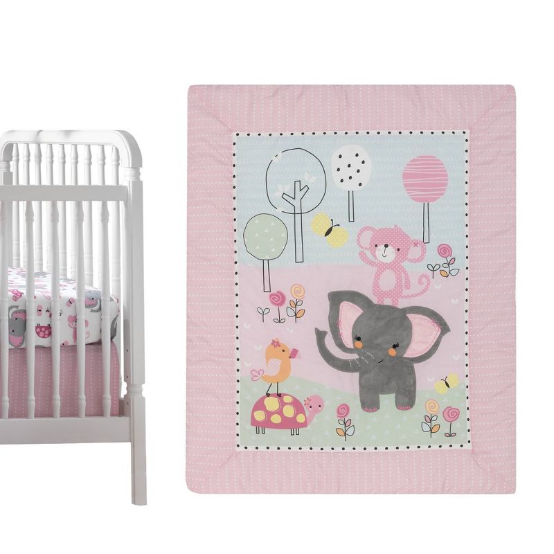 Bedtime Originals 3pc Twinkle Toes Crib Bedding Set - Pink, 1 of 6