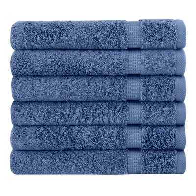 Blue - 6pc Villa Hand Towel Set - Royal Turkish Towels