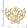 Black Bow Jewelry 14k Yellow Gold Large Filigree Butterfly Pendant, 35mm (1 3/8 inch) - 4 of 4