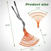 Walensee Leaf Grabber with Long Steel Handle, Heavy-Duty Leaf Pickup Tool for Lawn & Yard, No-Bend Gardening (Orange, 39.8 Inch) - 2 of 4