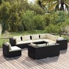 vidaXL Garden Lounge Set Black, Cream - 2 of 4