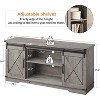 Farmhouse TV Stand and Entertainment Center for TV Up to 65 Inches with Sliding Barn Doors and Adjustable Shelf, for Living Room, Bedroom - 2 of 4