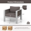 Tangkula 4 Pieces Patio Furniture Set Aluminum w/ Cushions & Tempered Glass Tabletop - 4 of 4