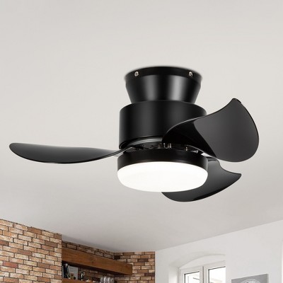 Airsurfer 22" 3-Blade Flush Mount Indoor Ceiling Fan with LED Light and Remote Control