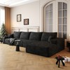 Cloud Sectional Couch with L-Shape Chaise,Modern Modular Sofa with Deep Seat, Upholstered Couches for Living Room Bedroom,No Assembly Required, Black - 2 of 4