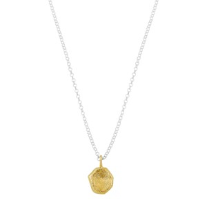 Silpada 'Golden Coin' Sterling Silver and Brass Pendant Necklace, 16" + 2" - 1 of 4