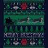 Junior's Design By Humans Christmas Siberian Husky Dog Funny Husky Ugly Christmas Sweater By pahari T-Shirt - 2 of 3