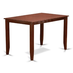 East West Furniture, Buckland  Counter  Height  Rectangular  Table  30"x48"  in  Mahogany  Finish - 1 of 3