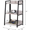 Kumasinova 3/5 Tier Ladder Bookshelf with Sturdy Metal Frame,Vertical Display Storage Shelf for Living Room & Study,Modern Freestanding Book Shelf - 3 of 4