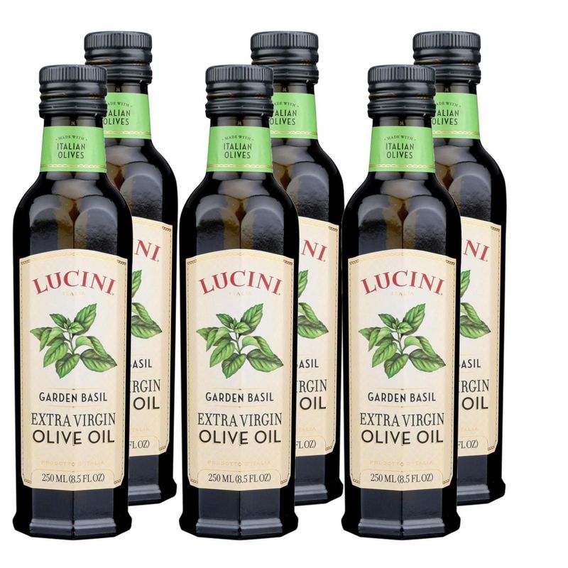 California Olive Ranch Lucini Garden Basil Extra Virgin Olive Oil - Case of 6/8.5 oz, 1 of 8
