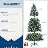 Pre-Lit Artificial Christmas Tree with Warm White LEDs, Mixed Pinecone Decor, Sturdy Metal Base Green Premium Holiday Tree for Home, Office & Parties - 4 of 4