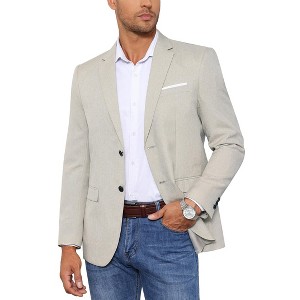 Men's Two - Button Single Blazer, Stylish and Versatile Suit Jacket for Formal and Casual Occasions - 1 of 4
