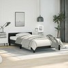 Bed Frame With Headboard Black Faux Leather Twin Bed Frame - 3 of 4
