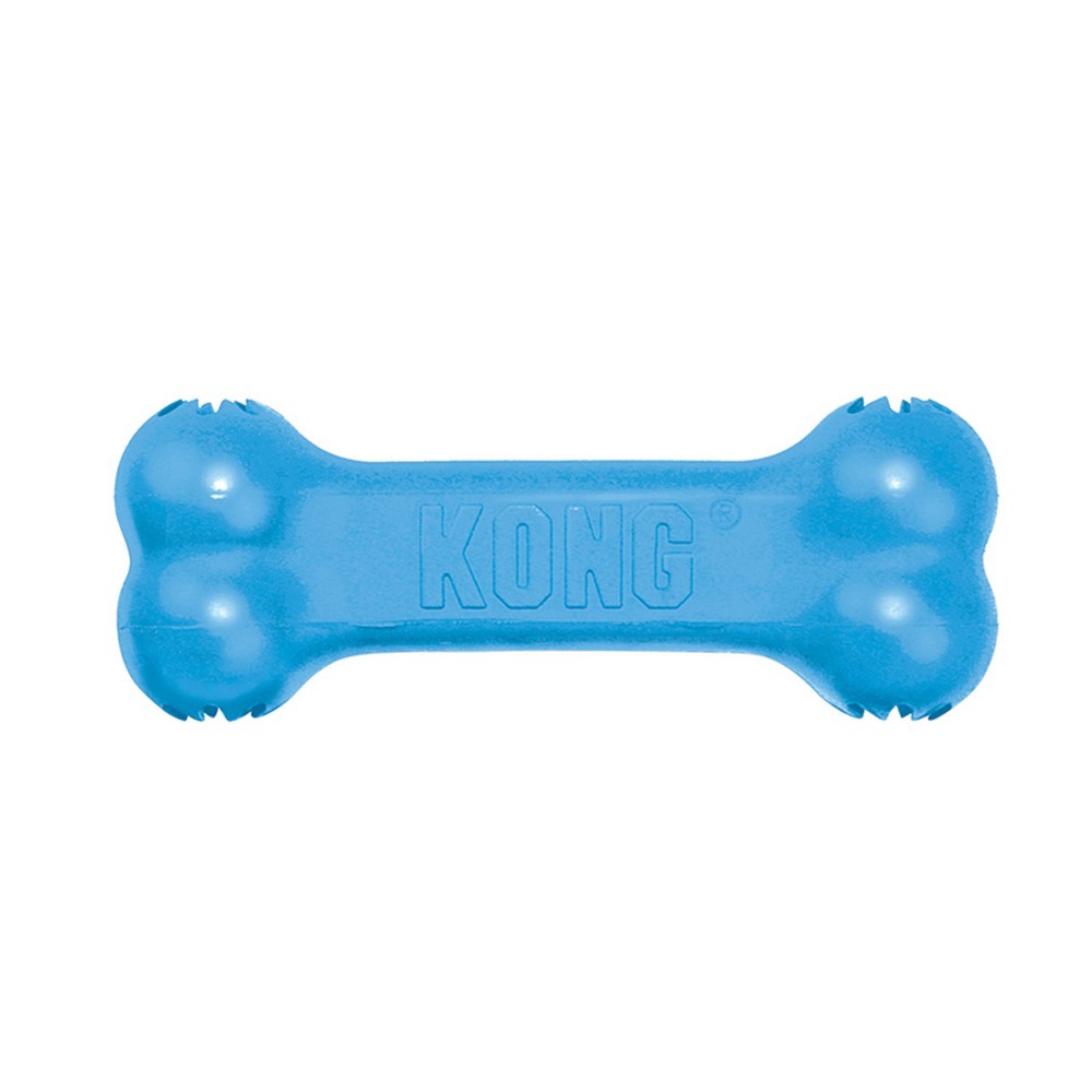 Photos - Dog Toy KONG Puppy Goodie Bone  - Blue - S 