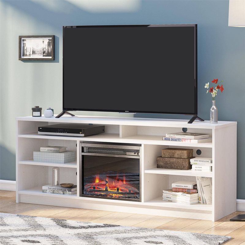 Hartwick Electric Fireplace Insert and 6 Shelves TV Stand for TVs up to 65" - Room & Joy, 3 of 10