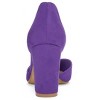 Allegra K Women's Ankle Tie Point Toe High Block Heel Dress Pumps - 3 of 4