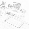 Standing Desk Modern with Adjustable Height and Metal Drawer for Home Office 47in Wide-3irtyhousy - 4 of 4