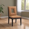 Meridian Furniture,Gwendolyn Vegan Leather Dining Side Chair, Set of 2 - 2 of 4