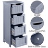 Yaheetech Wooden Bathroom Floor Cabinet Storage Cabinet Organizer with 4 Drawers - 4 of 4
