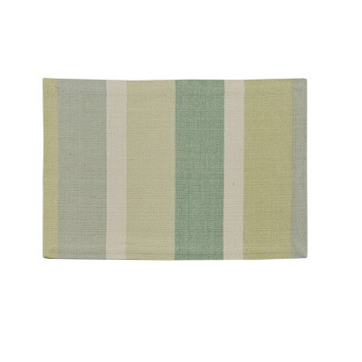 Split P Serena Stripe Greens Placemat Set - Green